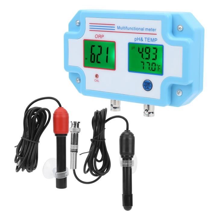 Thermomètre Solaire Piscine Sans Fil - Portée 100 M, écran LCD, éclairage RGB - Avec Sonde Intérieur/humidité