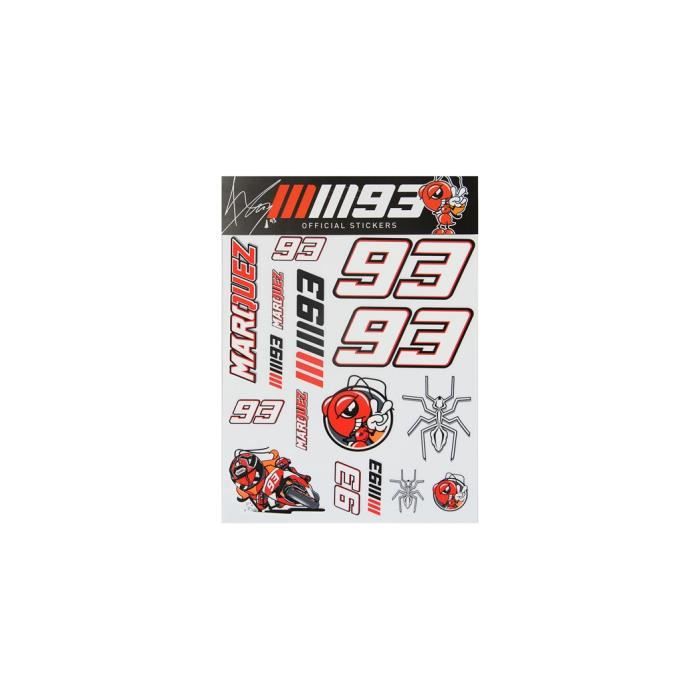 Grands Stickers MM93 - Multicolore - Marc Marquez - MotoGP - Cdiscount Auto