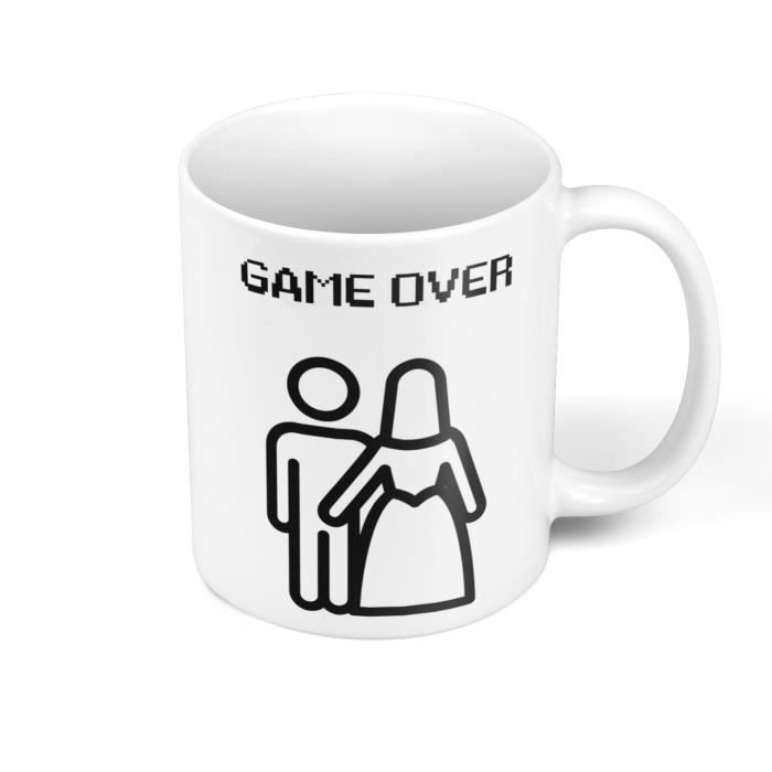 Mug Ceramique Game Over Marriage Jeux Video Gaming Humour Drole Cdiscount Puericulture Eveil Bebe