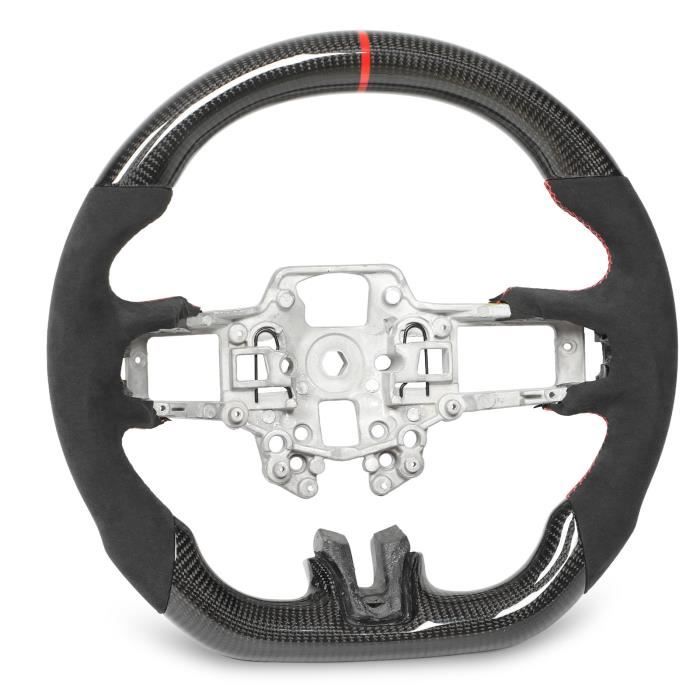 Tbest Volant De Course LED Fibre Carbone Coutures Rouges Pour Skyline GT-R R34 1999-2002