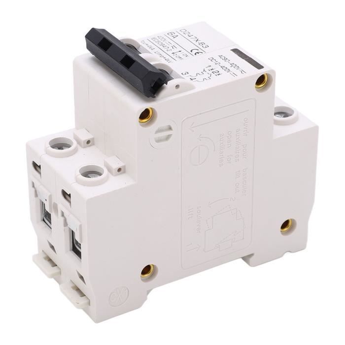 Disjoncteur Différentiel 1P+N 10A 30mA AC - BYDB1L-63 Pour Tableau électrique Sur Rail DIN