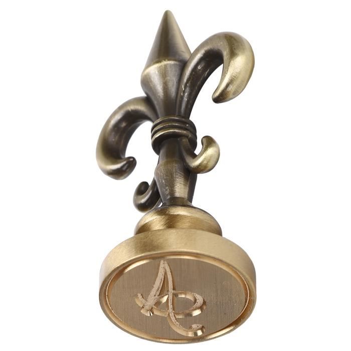 Tampon De Sceau En Laiton 25mm - Motif Vigne Rétro Avec Poignée En Bois Pour Lettres Et Mariage