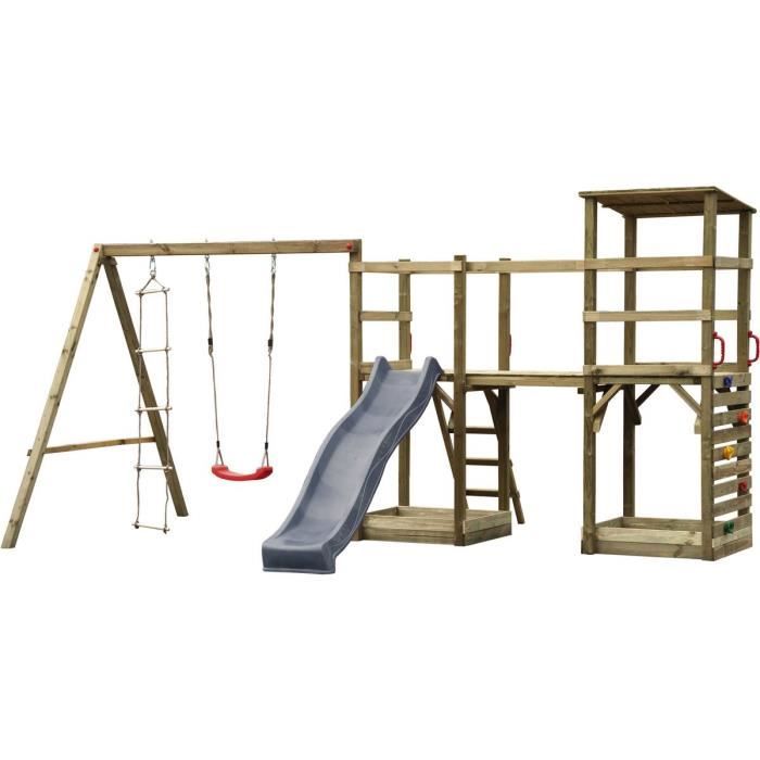 Toboggan Konrad modele complet 465 x 340 x 240 cm Cdiscount Jeux