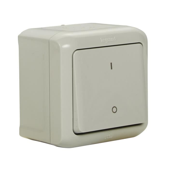 Legrand INTERRUPTEUR 2P FORIX GRIS, - 448782386 - Cdiscount Bricolage