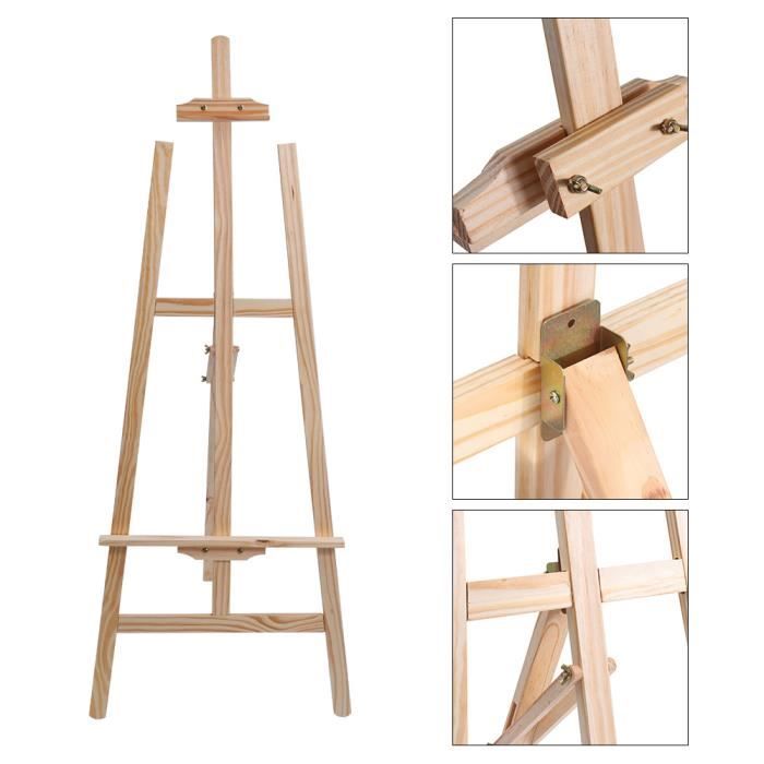 Chevalet De Peinture Trepied Pliable En Bois Hauteur 150cm Achat Vente Chevalet De Peintre Chevalet De Peinture Trepie Cdiscount