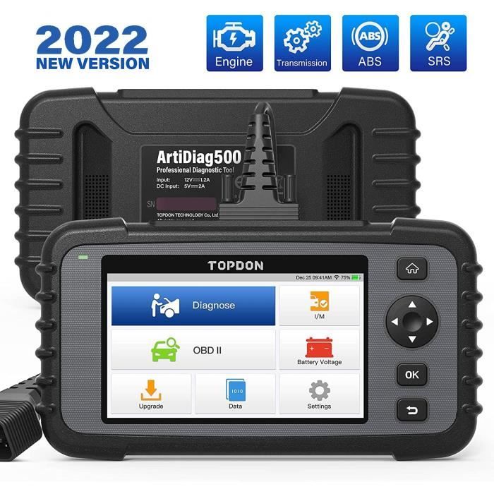 TOPDON ArtiDiag500 Outil de Diagnostic Auto OBD2 Scanner pour