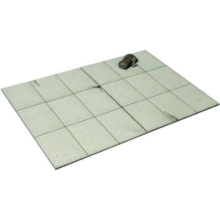 Plaques de béton H0 MBZ 80202 195 x 140 x 18 mm - Carton découpé au laser