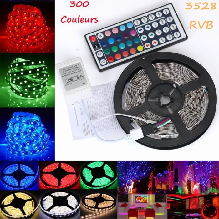 Ruban LED RGB 20M (5Mx4), Bande Lumineuse Multicolore avec Télécommande ...