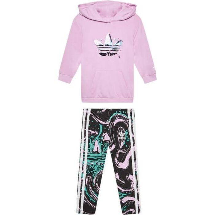 Ensemble de Jogging Fille ADIDAS HL9436 Rose Enfant 70 coton 30 polyester recycle Rose Cdiscount Pret a Porter