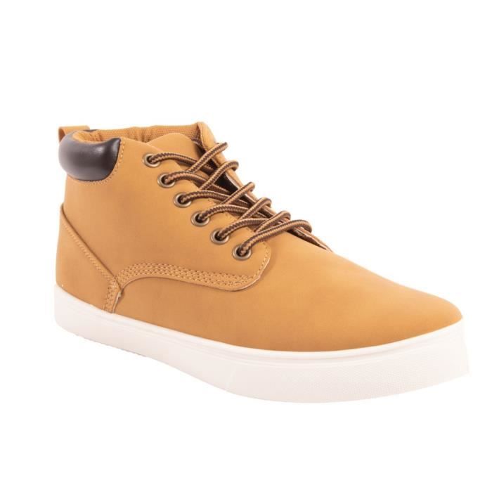 Basket blanche semelle marron hotsell