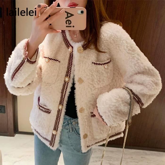 Veste mouton blanche shop