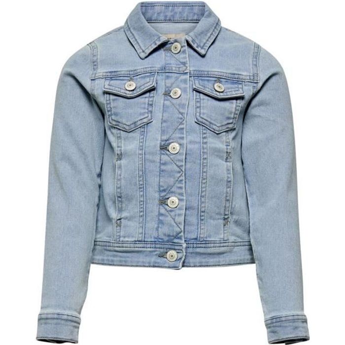 Veste en Jeans Bleu Fille Only SARA Bleu Cdiscount Pr t Porter