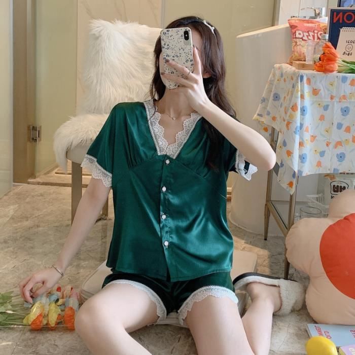Pyjama short soie femme cheap