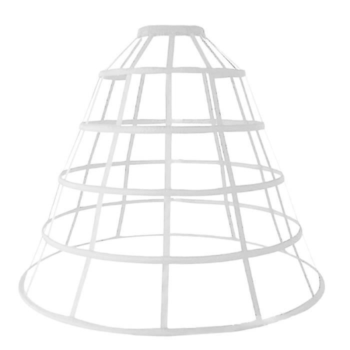 Femmes creux cage 5 cerceau victorien jupon jupe jupes de mariee robe de mariee Cosplay Pannier Crinoline Underkirt Slip White Cdiscount Pret a Porter