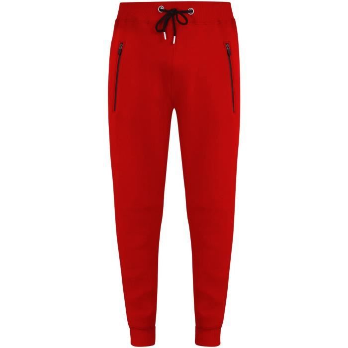 Homme Polaire Jogging Bottoms Joggeurs 2 Ton Exercer Sweatpants Gym Pantalon Pantalon de Survetement Taille S 4XL Rouge Cdiscount Pret a Porter