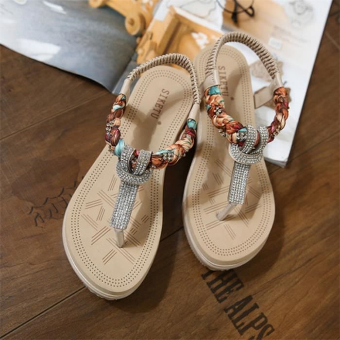 Sandales Femmes Été Nu-Pieds Orthopédiques Compensées - Sandales Confortables Plage Et Quotidien