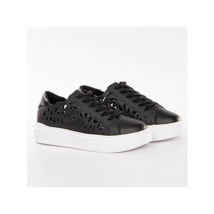 basket guess femme noir et or