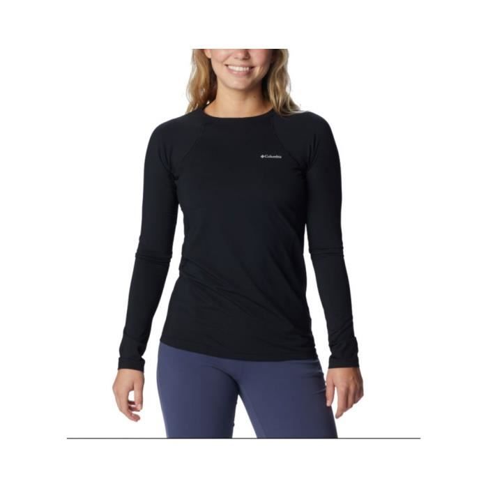 T-shirt femme Columbia Midweight noir - coupe ajustée et respirante T-shirt femme Columbia Midweight noir - coupe ajustée et respirante