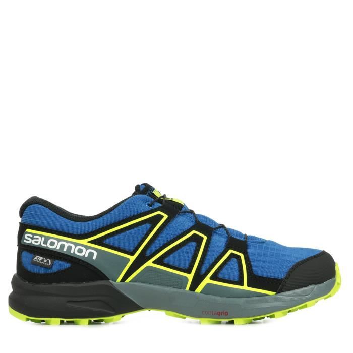 chaussures de running - salomon - speedcross cswp j - enfant - bleu - régulier