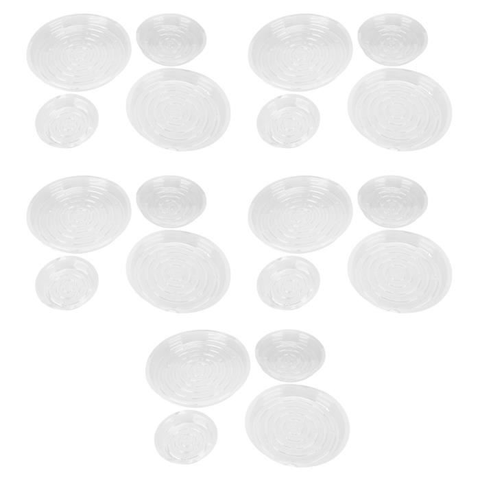 Lot De 3 Soucoupes Pour Plantes Carrées - Plateau De Récupération D'eau 7 Pouces (environ 18.5 Cm)