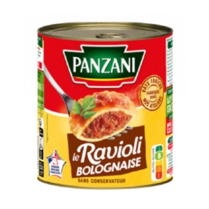 Raviolis à la Bolognaise Panzani 800g/Boite 2 boîtes