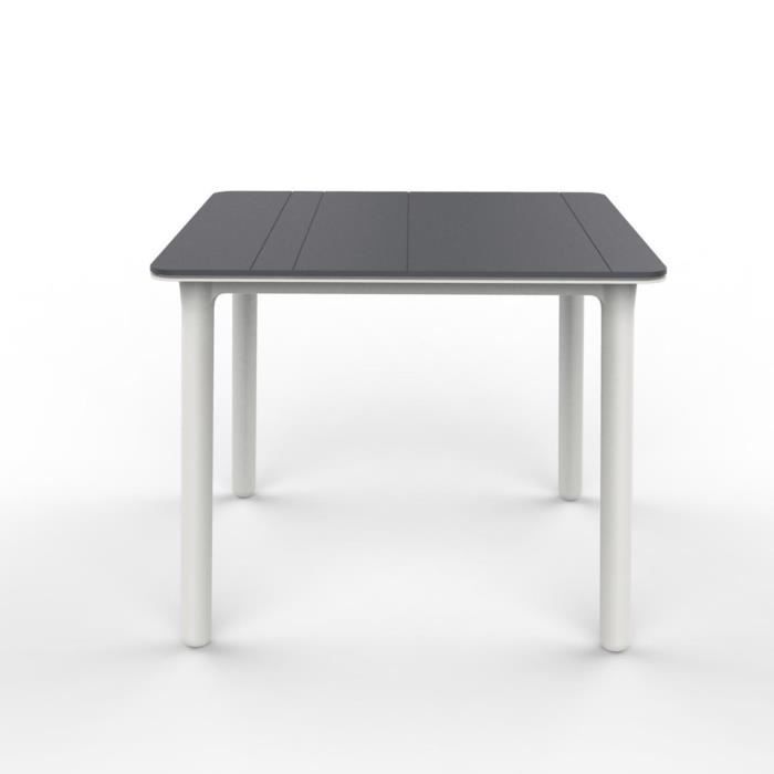 Table de terrasse Noa 900 x 900 - RESOL - Pieds Blancs - Beige