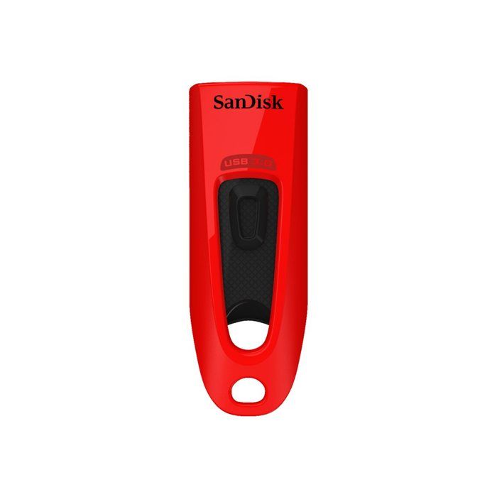 Clé USB SanDisk Ultra 32 Go Rouge - USB 3.0 - Jusquà 80 Mo/s