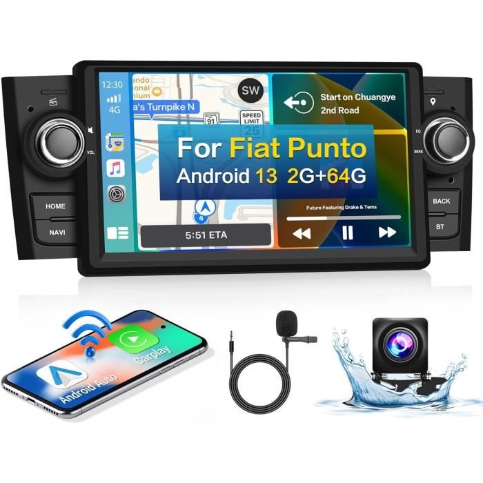 Autoradio Für FIAT Punto Linea - Wireless CarPlay & Android Auto Bluetooth