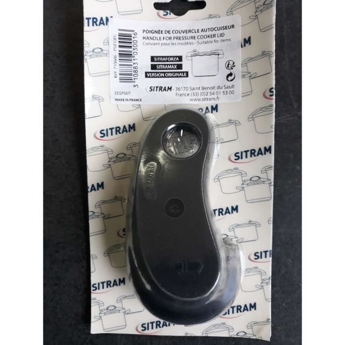 Poignée Bakelite Noire Pour Autocuiseur Sitram Sitraforza - Pièce Originale