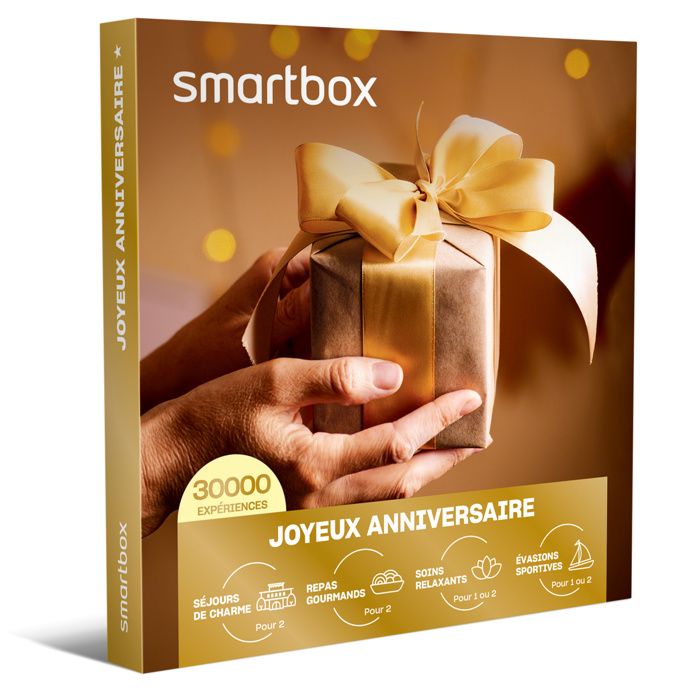 Smartbox - Joyeux anniversaire - Coffret Cadeau | 30000 activités : soins relaxants, dîners savoureux et loisirs sportifs