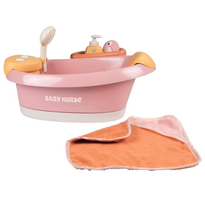 Baignoire Balnéo Smoby 7600220386 – Pour Poupons Jusqu'à 42 cm, Jets d'Eau et LED