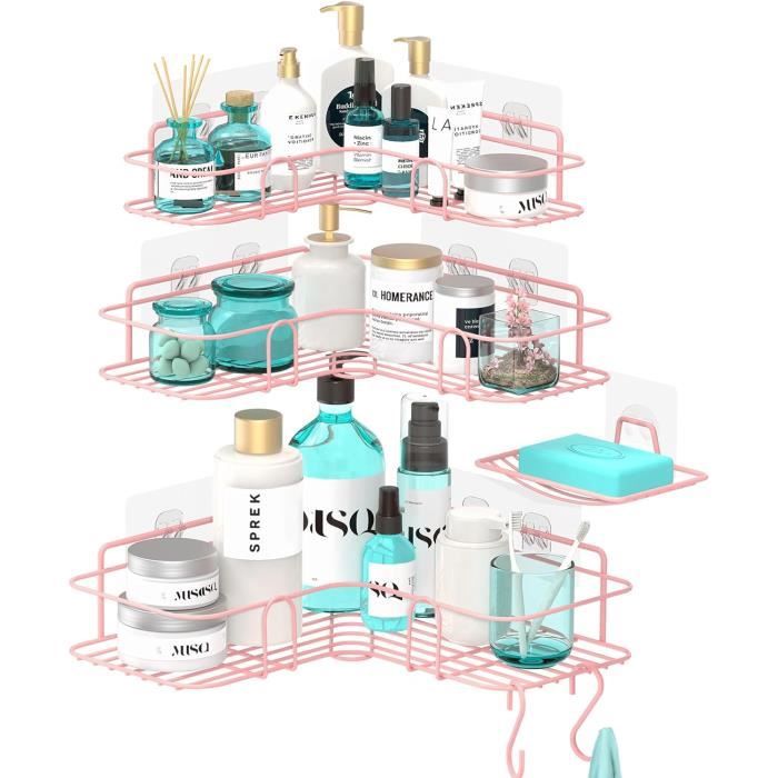 Étagère De Rangement Sans Perçage Pour Salle De Bain Et Cuisine Avec