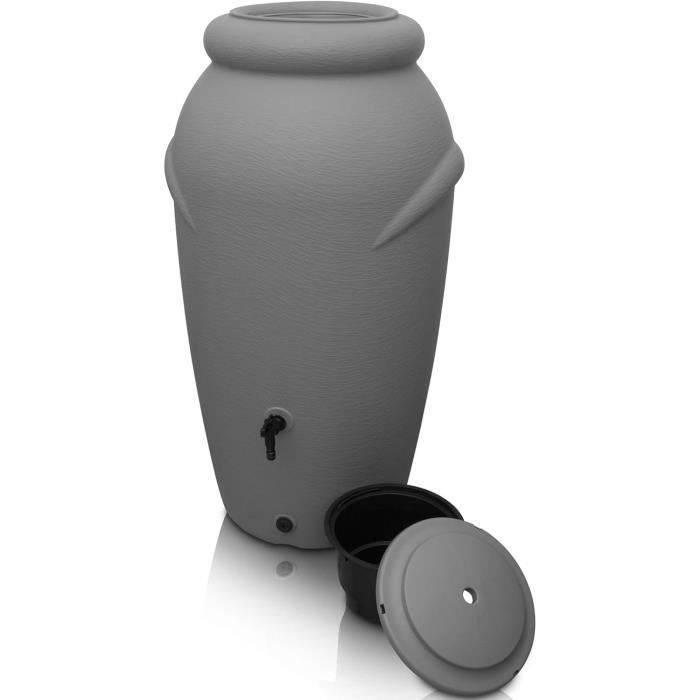YourCasa Recuperateur d Eau de Pluie 210L [Amphore] Récupérateur Eau de Pluie - Récupérateur d'eau résistant au Gel en Plastique110