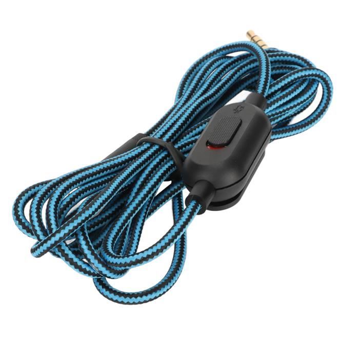 Câble De Remplacement Pour Casque Logitech - Compatible G Pro, G Pro X, G433, G233 - Longueur 2m, Gaine Tissée, Contrôle Volume Et Mute - 4