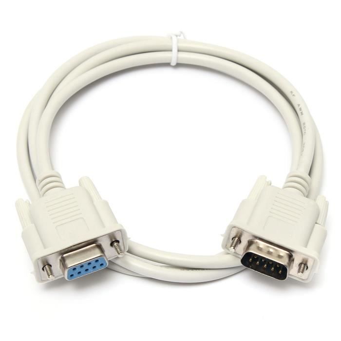 Tempsa 1 5m Cable Male Vers Female Db9 Connecteur Extension Serial Rs232 9 Pin Pc Prix Pas Cher Cdiscount