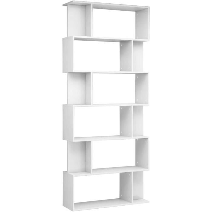 Étagère à Livres / Séparateur D'espace VICCO TETRA - 4 Compartiments Béton Look - MDF Gris