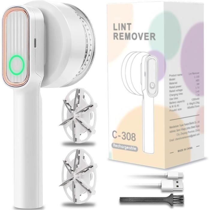 Vie Art Deluxe Rasoir électrique sans fil rechargeable pour tissus anti-peluches et bouloches