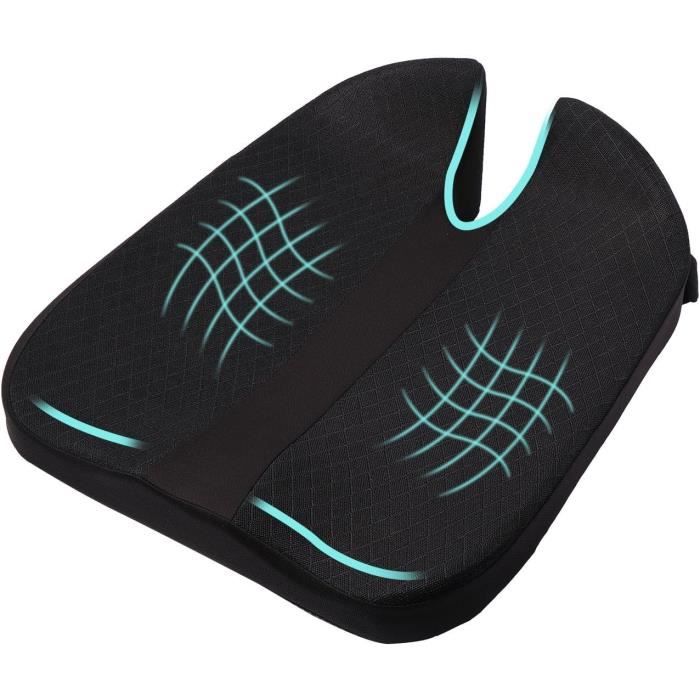 Coussin Siège De Chaise De Bureau En Mousse à Mémoire De Forme Coussin Coccyx Ergonomique Maille Gris Noir 84734884