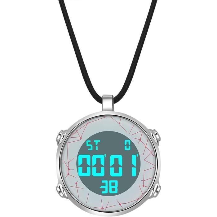 Montre Porte-Clés Numérique Plastique Gris - Heure Précise Et Silencieuse Pour Enfants Et Étudiants