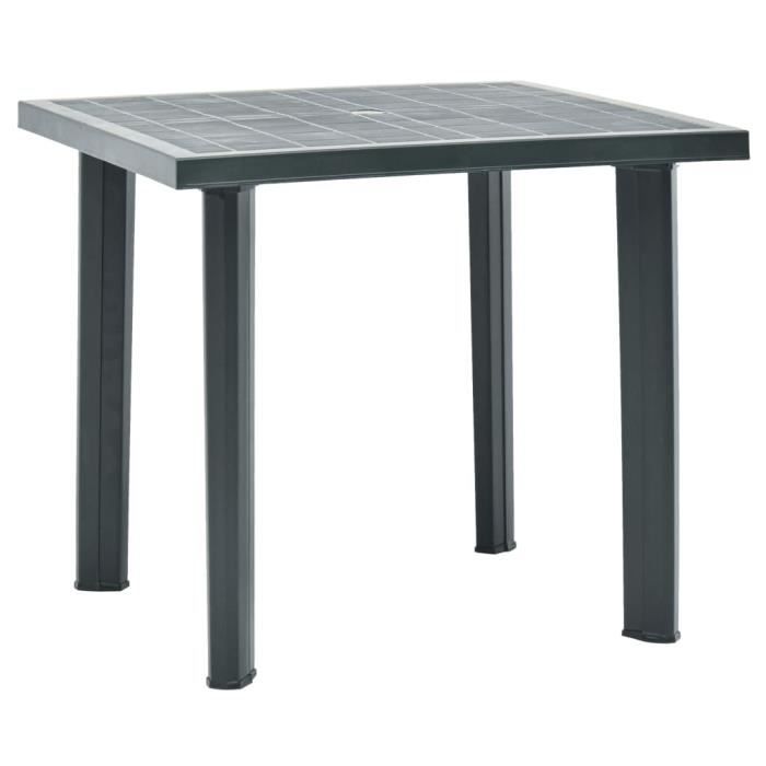 vidaXL Table de jardin 80x75x72 cm Plastique - vue 2