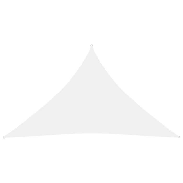 vidaXL Voile de parasol Tissu Oxford triangulaire 35x35x49 m Blanc
