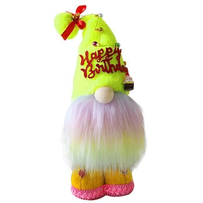 RL13652Joyeux Anniversaire Gnome DéCor en Peluche Gâteau BoîTeCadeau Tomte Nisse SuéDois Elfe