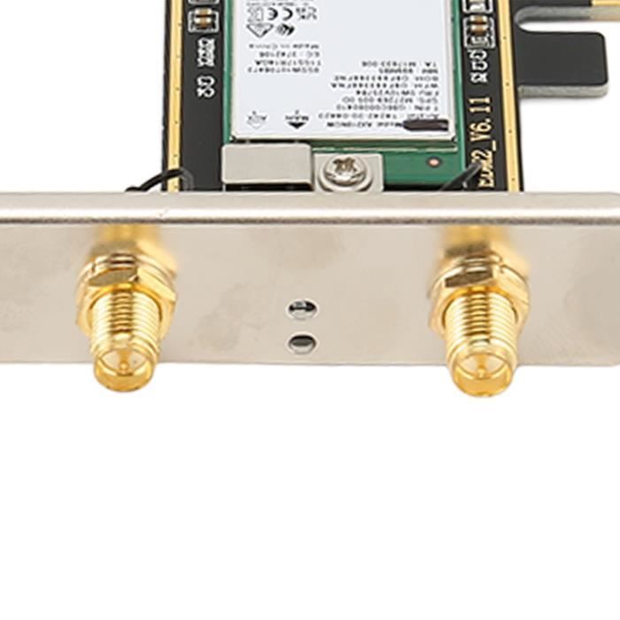 Ziyituod AX 2974Mbps Carte Réseau WiFi avec Bluetooth 5.0, PCIe Double
