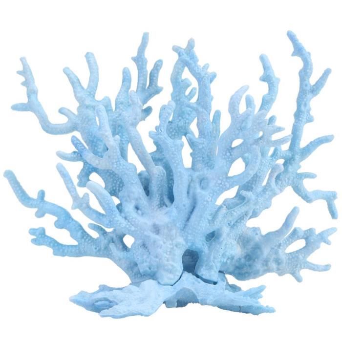 Ornement Corail decoratif en plastique bleu 16 x 14 cm --DQ FRANCE - Cdiscount Animalerie
