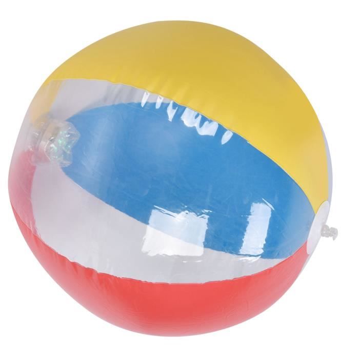 DAZZTIME Boule De Plage LED Gonflable 40,6 Cm – Télécommande 30 M, PVC étanche IP67, Lumineuse, Piscine, Plage, Fête, Extérieur