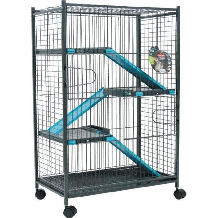 Cage Indoor Maxi Loft 1 Bleu Cdiscount Animalerie