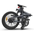 vélo électrique pliant léger 17.5kg--ADO Air20 transmission par courroie-capteur de couple-autonomie 70-100 KM (Noir)-1