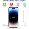 [Certifié Apple MFi] Adaptateur D'écouteurs pour iPhone,Double Adaptateur Lightning Audio & Chargeur iPhone Splitter Dongle Co[577]-1