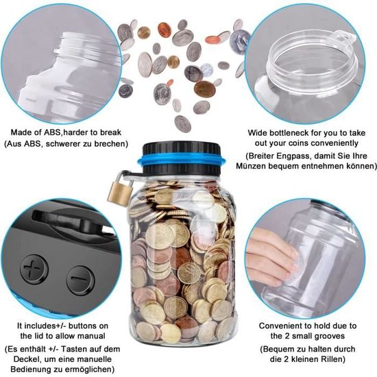 Tirelire Coin Pot Tirelire Magique Tirelire Flash Coin Box Vanishing Coin  Box Flash Bank Toy[H2244] - Cdiscount Maison