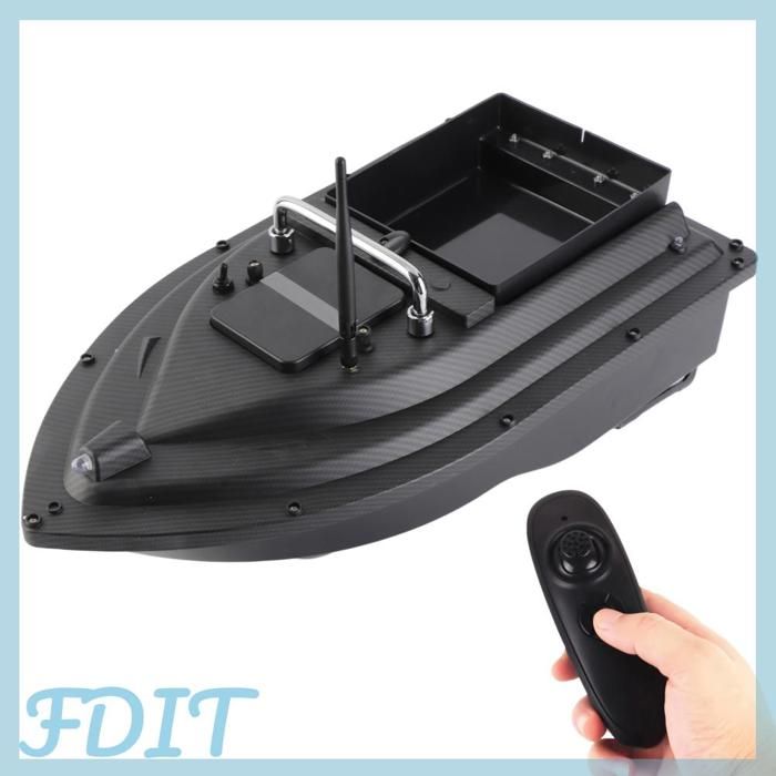 Bateau d'appât RC avec GPS, télécommande 2,4 G, portée de 500 m, retour d'alimentation automatique, capacité de charge de 2 kg, outil de pêche intelligent, 3 trémies pour une livraison efficace des